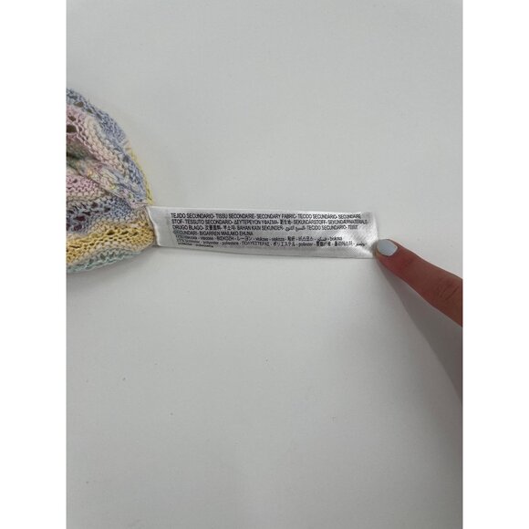 Zara Womens S Pastel Knit Sleeveless Sweater Vest Scallop Crochet Light Academia - Picture 5 of 7